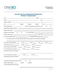 Security Services Supplemental